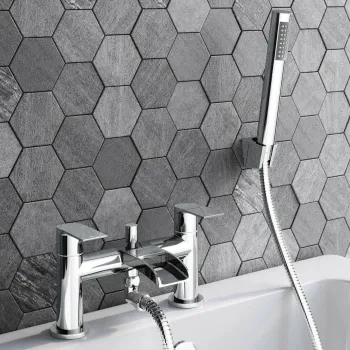 Eden Chrome Waterfall Bath Filler & Handheld Shower