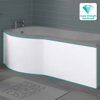 1700 Super Strength Reinforced Acrylic P Shaped Bath Front Panel