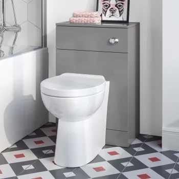 Quartz Stone Grey Back To Wall Unit and Austin Toilet