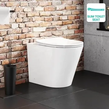 Boston Rimless Back To Wall Toilet With Premium Soft Close Slim Seat