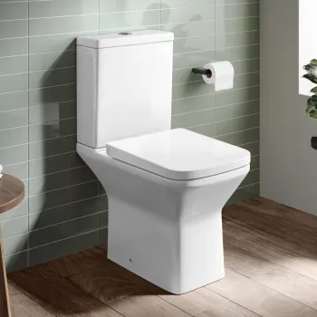 Dallas Rimless Close Coupled Toilet With Soft Close Seat