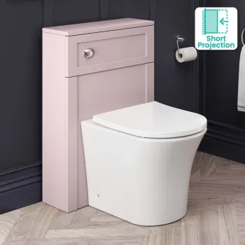 Traditional Cashmere Pink Slimline Back To Wall Unit and Tucson Toilet