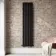 Faro Matt Black Single Flat Panel Vertical Radiator 1800x420mm