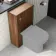 Sicily Fluted Black Walnut 500 Toilet Unit