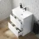 Trent Gloss White Basin Drawer Vanity 600mm