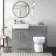Harper Stone Grey Combination Vanity Basin with Marble Top & Miami Toilet 1200mm