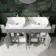 Bermuda Dove Grey Vanity with Marble Top & Curved Counter Top Basin 1200mm