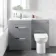 Avon Stone Grey Combination Basin Drawer and Aruba Toilet 1100mm - Left Handed