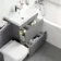 Trent Stone Grey Combination Basin Drawer and Atlanta Toilet 1100mm