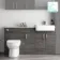 Harper Charcoal Elm Combination Vanity Basin with Marble Top & Miami Toilet 1500mm