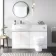 Foster Gloss White Combination Vanity Basin and Seattle Toilet 1200mm - Left Handed