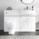 Foster Gloss White Combination Vanity Basin and Seattle Toilet 1200mm - Right Handed