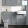 Monaco Dove Grey Combination Vanity Traditional Basin 1500mm (Excludes Pan & Cistern)
