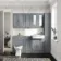 Monaco Dove Grey Combination Vanity Traditional Basin 1500mm (Excludes Pan & Cistern)