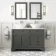 Lucia Graphite Grey Double Vanity with Marble Top & Oval Counter Top Basin 1200mm