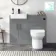 Harper Stone Grey Combination Vanity Basin & Miami Toilet 1000mm - Black Accents