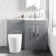 Avon Stone Grey Combination Vanity Basin and Boston Toilet 1100mm - Right Handed