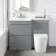 Trent Stone Grey Combination Basin Drawer and Boston Toilet 1100mm - Left Handed