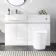 Foster Gloss White Combination Vanity Basin and Boston Toilet 1200mm - Left Handed