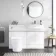 Foster Gloss White Combination Vanity Basin and Boston Toilet 1200mm - Right Handed