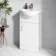 Quartz Gloss White Cloakroom Vanity with Semi Recessed Basin 450mm