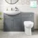 Capri Fog Grey Combination Vanity Basin and Austin Toilet 1350mm - Chrome Handles