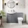 Capri Fog Grey Combination Vanity Basin and Austin Toilet 1350mm - Chrome Handles