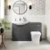 Capri Slate Grey Combination Vanity Basin and Houston Toilet 1350mm - Chrome Handles