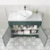 Lucia Midnight Green Vanity with Marble Top & Oval Counter Top Basin 1030mm