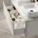 Sorrento Fluted Coastal White Double Wall Hung Drawer Vanity with Marble Top & Reno Basin 1200mm