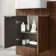 Sicily Fluted Black Walnut Basin Vanity and Back To Wall Toilet Unit 1200mm (Excludes Toilet) - Chrome Handles - Left Handed