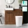 Sicily Fluted Black Walnut Combination Vanity Basin with Marble Top & Utah Comfort Height Toilet 1000mm - Black Accents