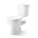 Quartz Gloss White Cloakroom Floor Standing Basin Vanity 400mm and Round Toilet Set