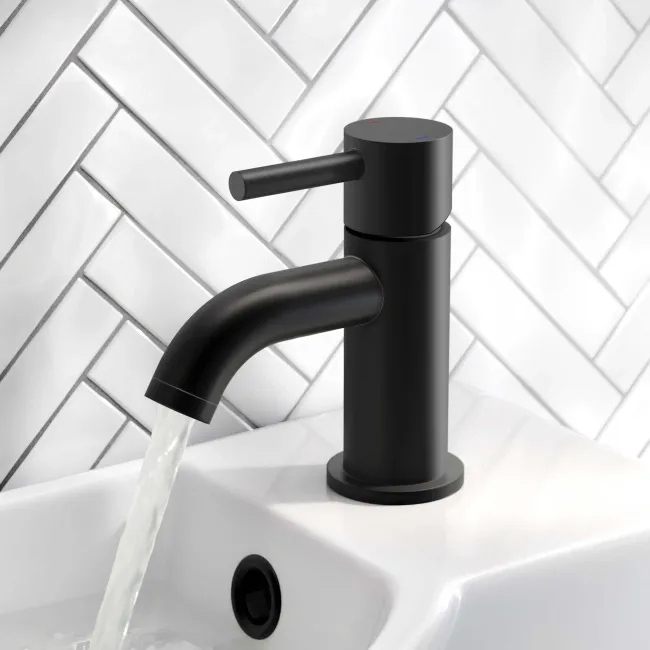 Trent Matt Black Cloakroom Basin Mixer Tap