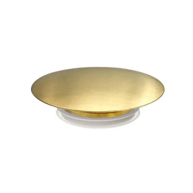 Brushed Brass Dome Top for Modern Freestanding Bath Waste