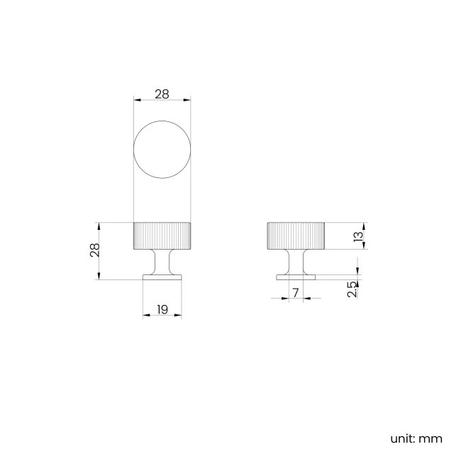 Brushed Brass Furniture Handle