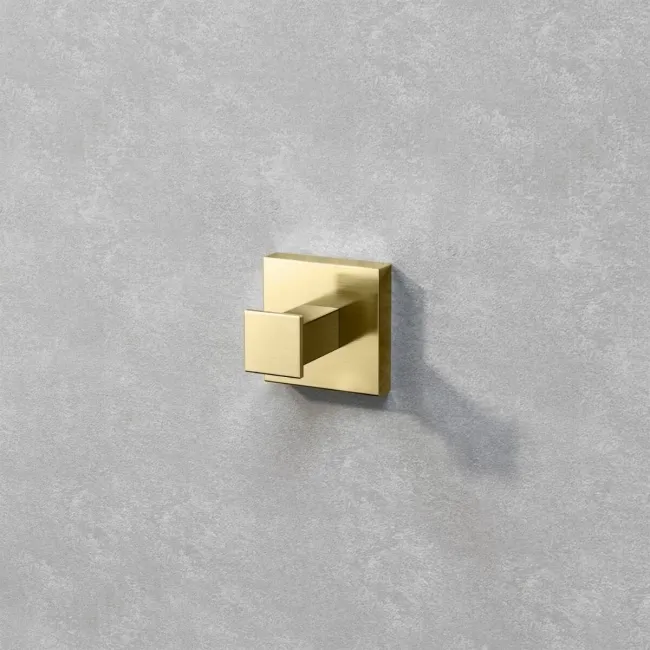 Isla Brushed Brass Square Robe Hook