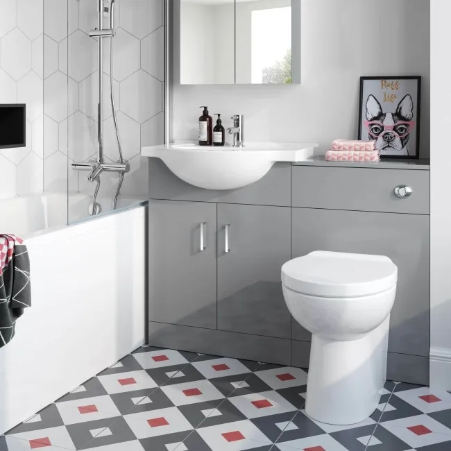Quartz Stone Grey Combination Vanity Basin and Austin Toilet 1150mm