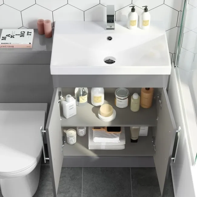 Avon Stone Grey Combination Vanity Basin and Aruba Toilet 1100mm