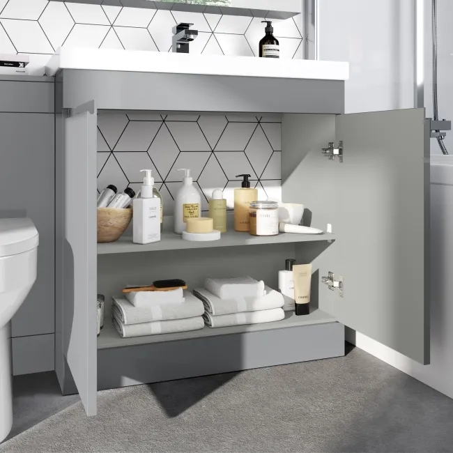 Trent Stone Grey Combination Vanity Basin and Miami Toilet 1300mm