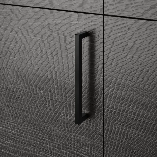 Harper Charcoal Elm Combination Vanity Basin 1500mm - Black Accents (Excludes Pan + Cistern)