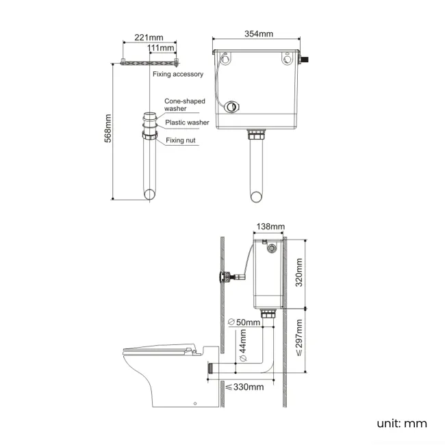 Havana Fluted Country Oak Combination Vanity Basin and Aruba Toilet 1100mm - Black Accents