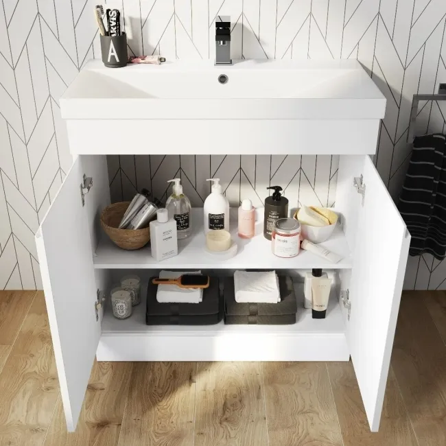 Trent Gloss White Basin Vanity 800mm