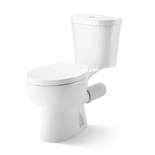 Quartz Gloss White Cloakroom Floor Standing Basin Vanity 400mm and Round Toilet Set
