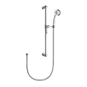 Chrome Traditional Shower and Sliding Riser Set