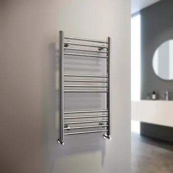 Barcelona Chrome Straight Heated Towel Rail 1000x500mm