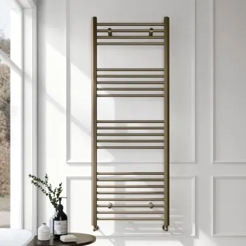 Barcelona Antique Gold Straight Heated Towel Rail 1600x600mm