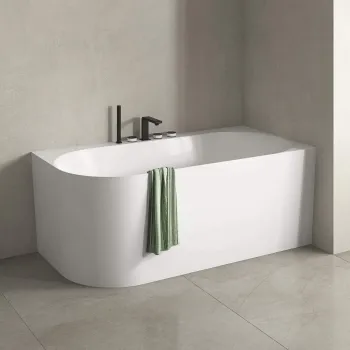 Merton 1500mm Curved Corner Bath - Right Handed