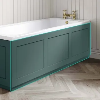 Traditional Mystic Green Wooden Bath Front Panel 1700mm