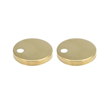 Brushed Brass Toilet Seat Round Hinge Cover Caps 50.3mm
